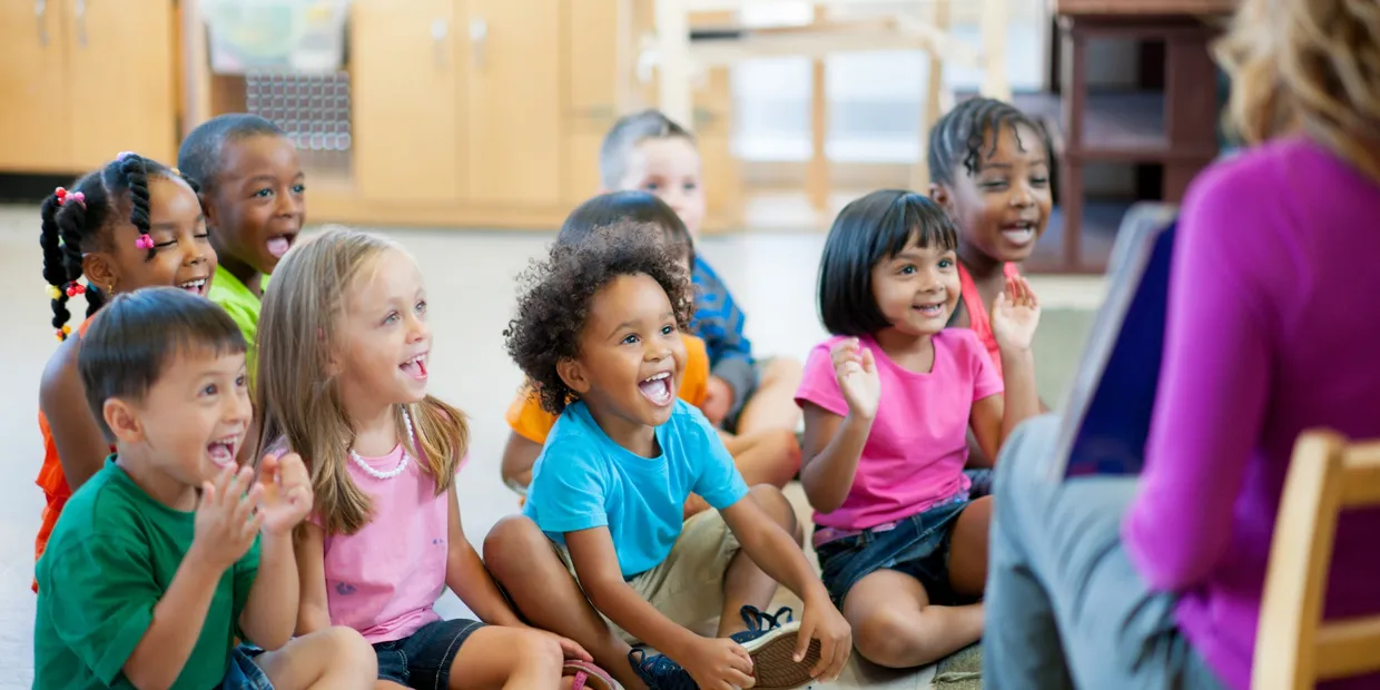 Children listening during circle time
